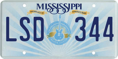 MS license plate LSD344