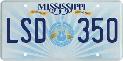 MS license plate LSD350