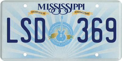 MS license plate LSD369