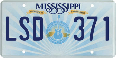 MS license plate LSD371
