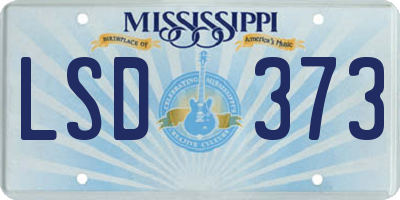 MS license plate LSD373