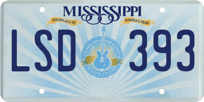 MS license plate LSD393