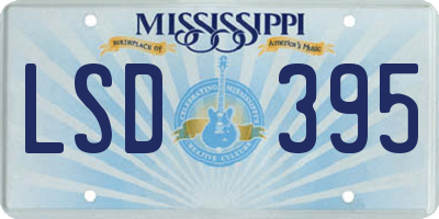MS license plate LSD395