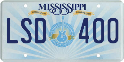 MS license plate LSD400