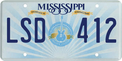 MS license plate LSD412