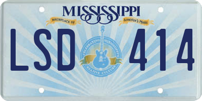 MS license plate LSD414