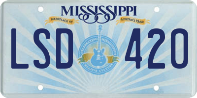 MS license plate LSD420