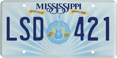 MS license plate LSD421