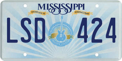 MS license plate LSD424