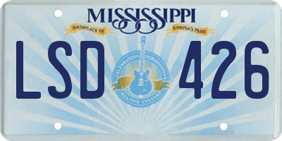 MS license plate LSD426