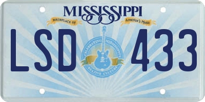 MS license plate LSD433