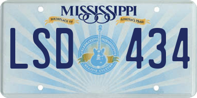 MS license plate LSD434
