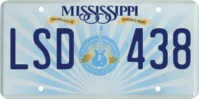 MS license plate LSD438