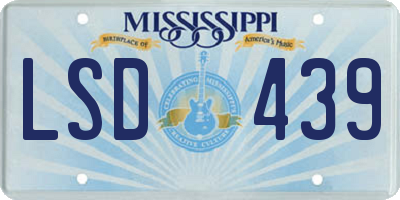 MS license plate LSD439