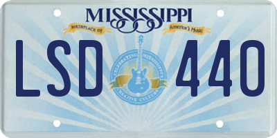 MS license plate LSD440