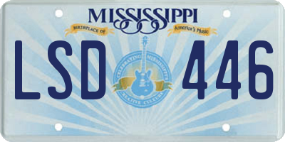 MS license plate LSD446