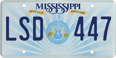 MS license plate LSD447