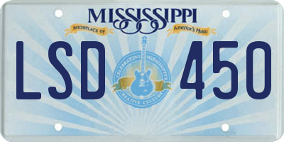 MS license plate LSD450
