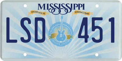 MS license plate LSD451