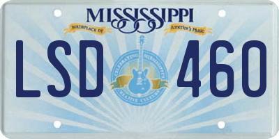MS license plate LSD460
