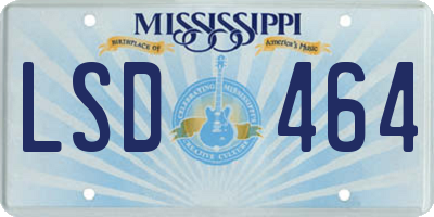 MS license plate LSD464
