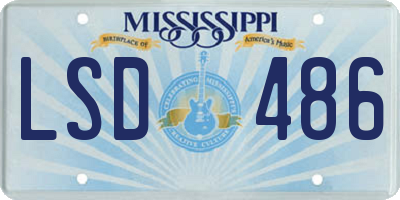MS license plate LSD486