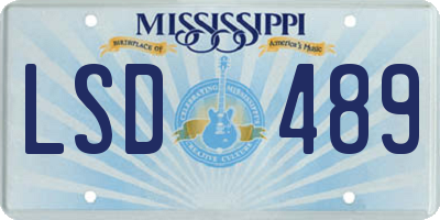 MS license plate LSD489