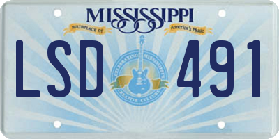 MS license plate LSD491