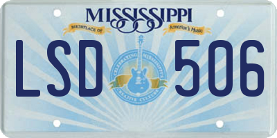 MS license plate LSD506