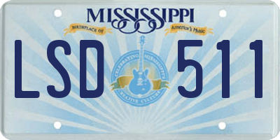 MS license plate LSD511