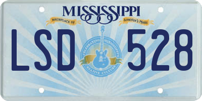 MS license plate LSD528