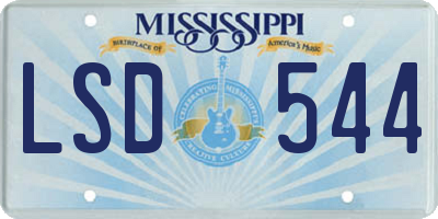 MS license plate LSD544