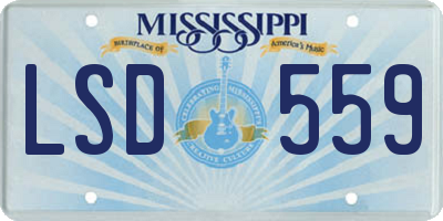 MS license plate LSD559