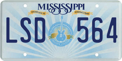 MS license plate LSD564