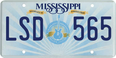 MS license plate LSD565