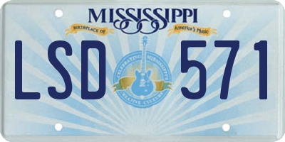 MS license plate LSD571
