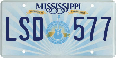 MS license plate LSD577