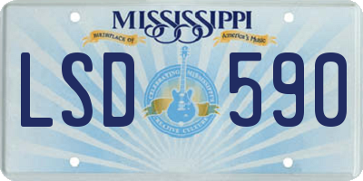 MS license plate LSD590