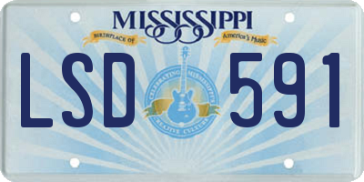 MS license plate LSD591