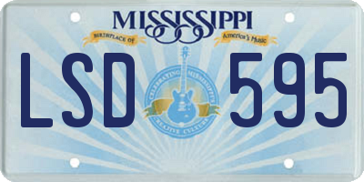 MS license plate LSD595