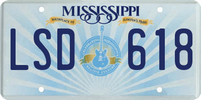 MS license plate LSD618