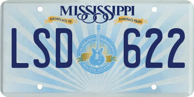 MS license plate LSD622