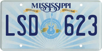 MS license plate LSD623