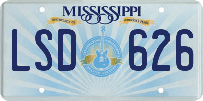 MS license plate LSD626