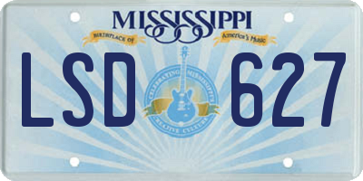MS license plate LSD627