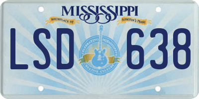 MS license plate LSD638