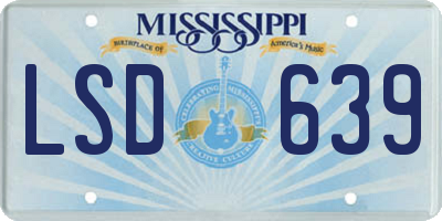MS license plate LSD639