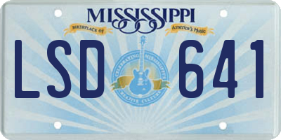 MS license plate LSD641