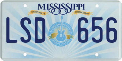 MS license plate LSD656