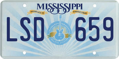 MS license plate LSD659